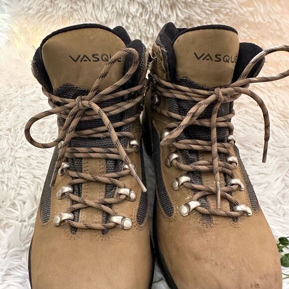 Vasque Women’s Hiking Ankle Boots Lace up in Olive Brown Leather sz 9 US - Picture 6 of 12